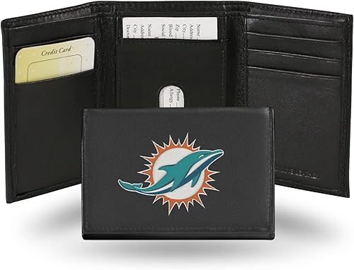 Vista 33 de Rico Industries NFL Football Embroidered Tri-fold Wallet