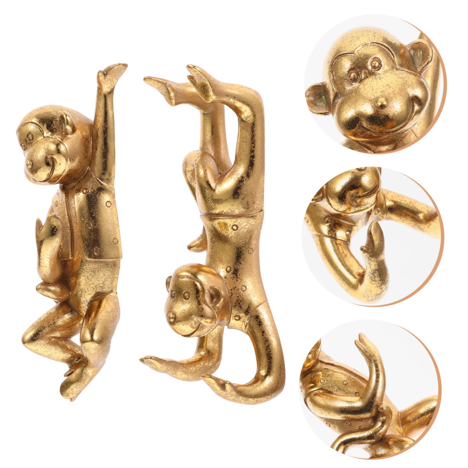 IMIKEYA Wandhaken Klebehaken Haken in Kunstharz Dekorativer Tierform 3d Goldener Kreativer und Charmanter Wanddeko für Schlafzimmer