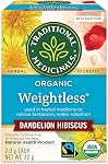 Traditional Medicinals Organic Weightless Dandelion Hibiscus Thé à base de plantes, 16 Sacs (paquet de 1)