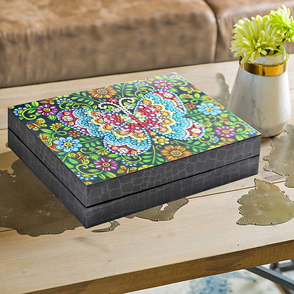 DIY Diamond Painting Jewelry Box Kit – Organize Your Rings, Necklaces & Bracelets In Style | 5D Craft Storage Box For Women & Girls
