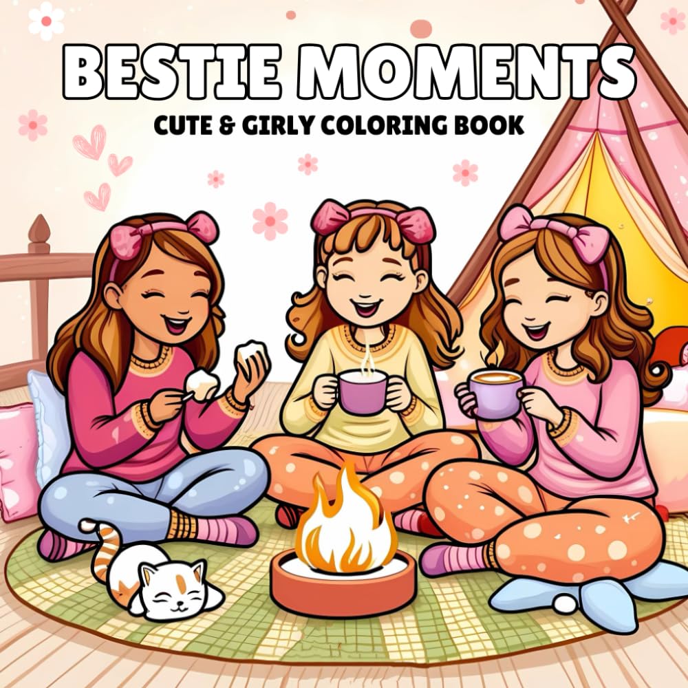 Bestie Moments Coloring Book for Adults and Teens: The Perfect Coloring Book for Best Friends Who Love Fun, Relaxation, and Creativity