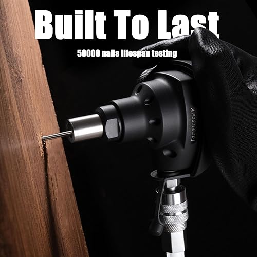 Miniatura 2 de AEROPRO TOOLS - Clavadora de palma neumática con punta magnética, pistola de clavos para colgadores de vigas, clavadora de conector de metal, mini