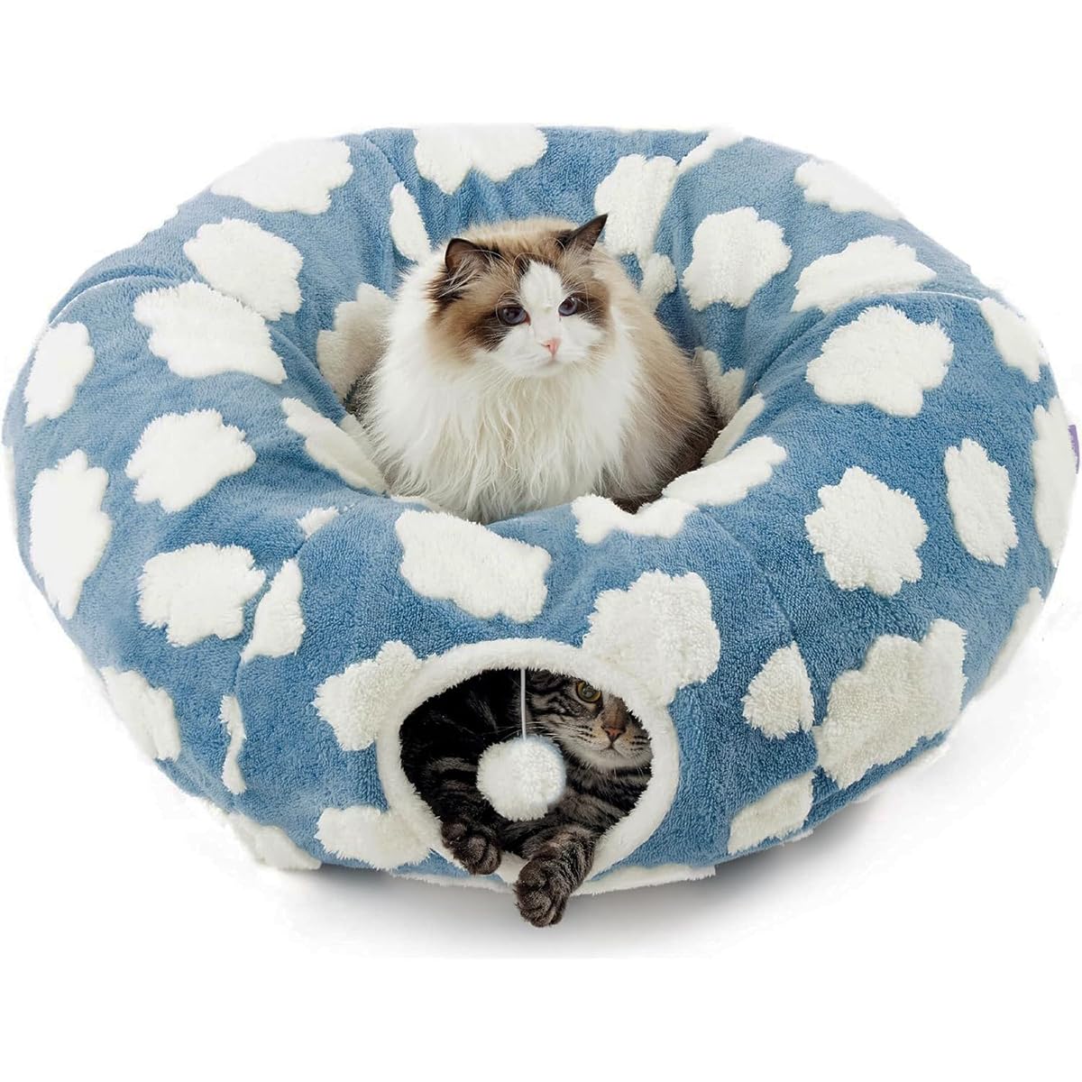 ERNAN Cat Tunnel Bed for Indoor Cats
