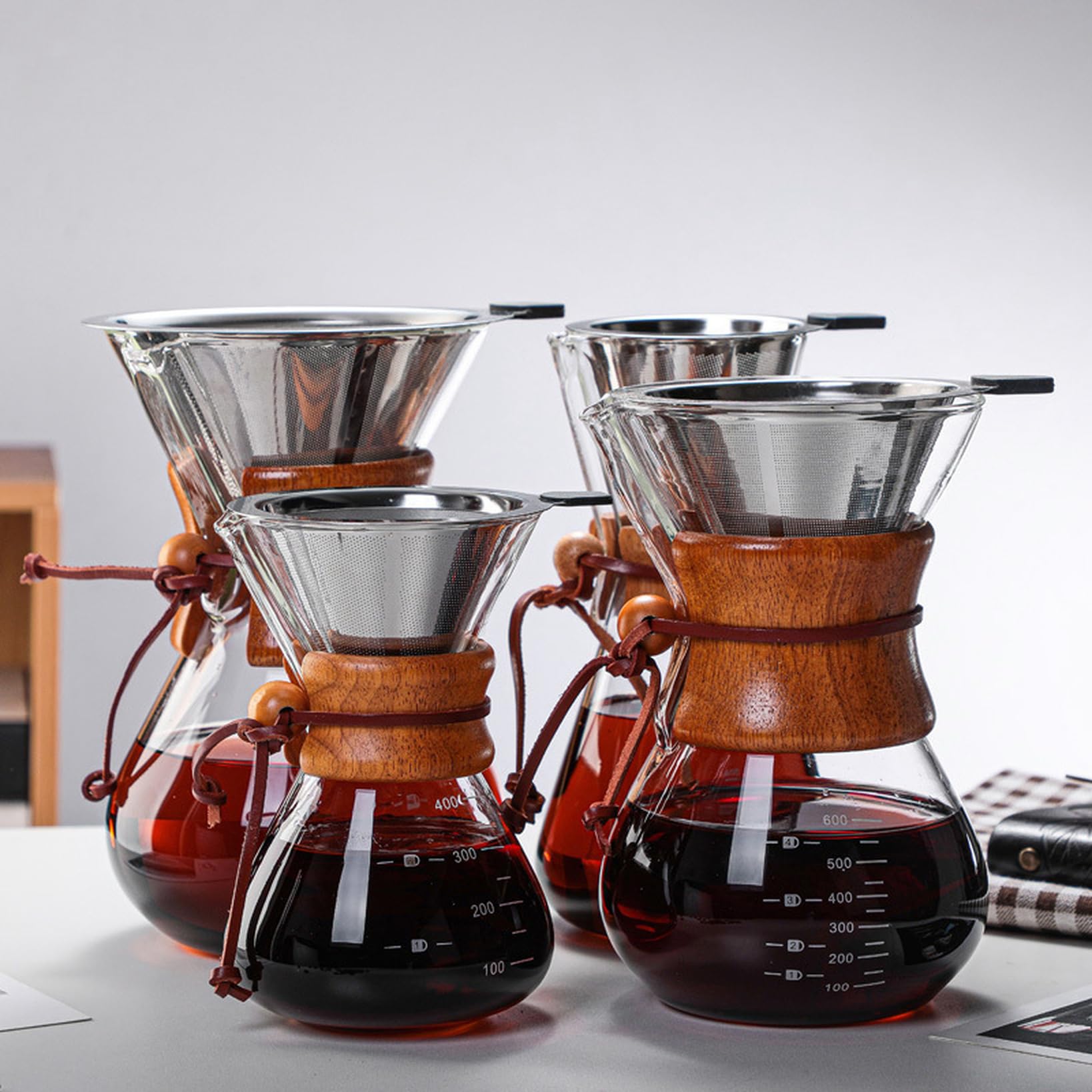 Amazon｜[XMTAN] 耐熱ガラス かわいい 珈琲ドリッパー 蓋なし 茶こし