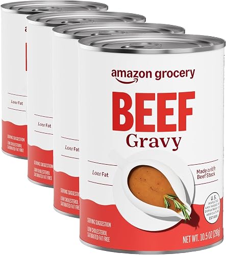 Amazon Grocery, Beef Gravy, 10.5 Oz (Pack of 4)