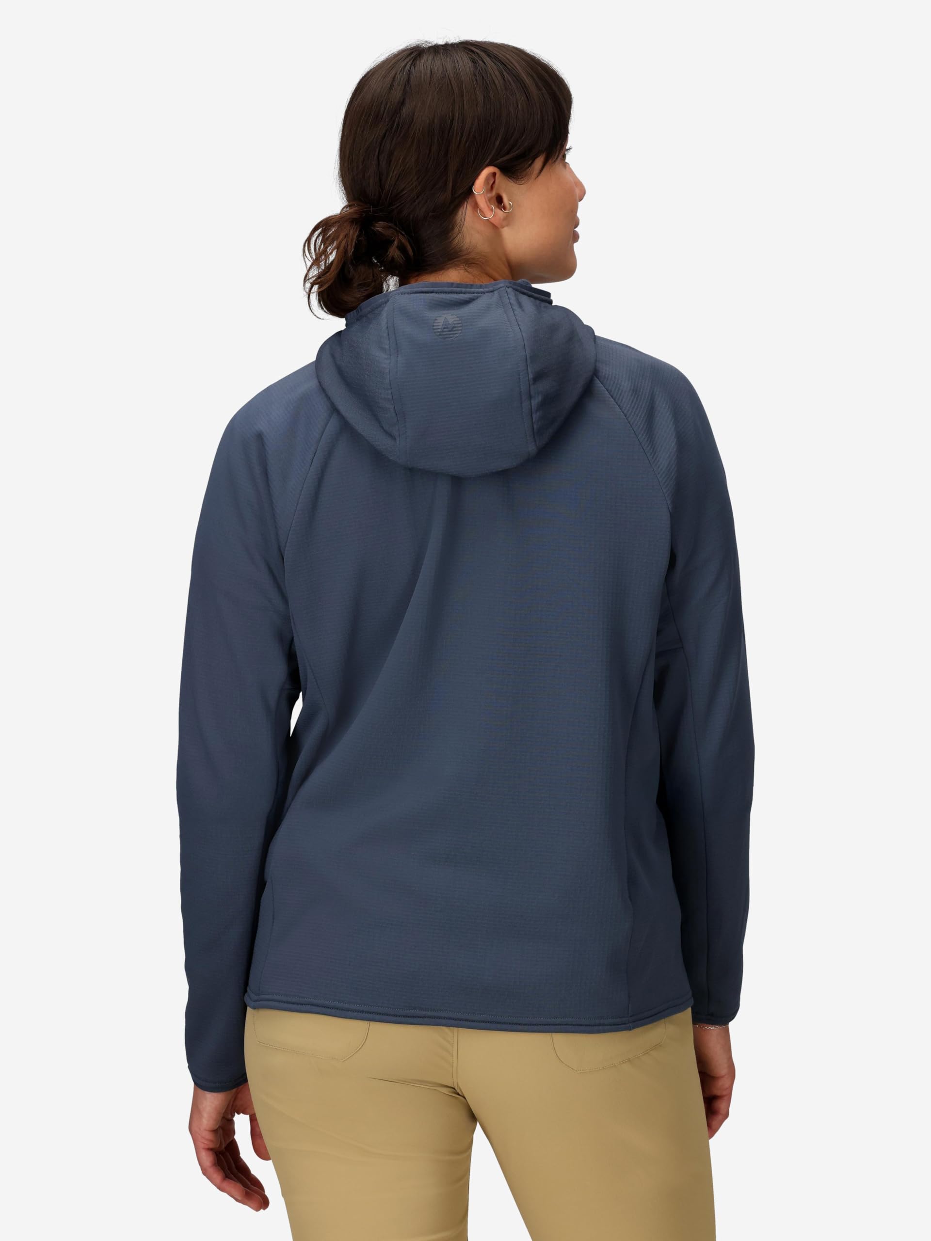 Marmot Mujer Wm's Leconte Fleece Hoody, Chaqueta Polar cálida, Chaqueta con Cremallera Completa, Transpirable, a Prueba de Viento, Plegable, Adecuada para excursiones y para esquí, Thunderhead, XL