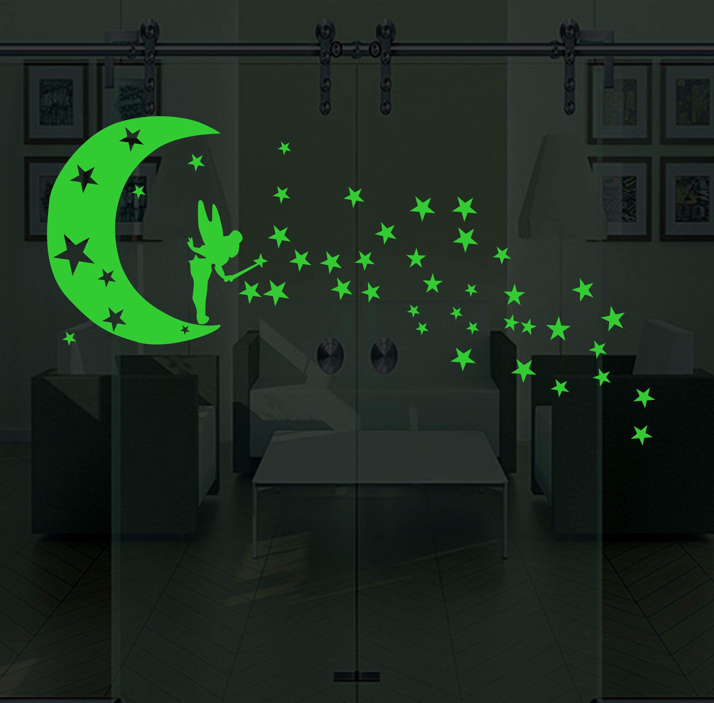 DreamKraft Fairy With Star & Moon Night Glow Wall Sticker (43 cm x 89 cm)-image-22