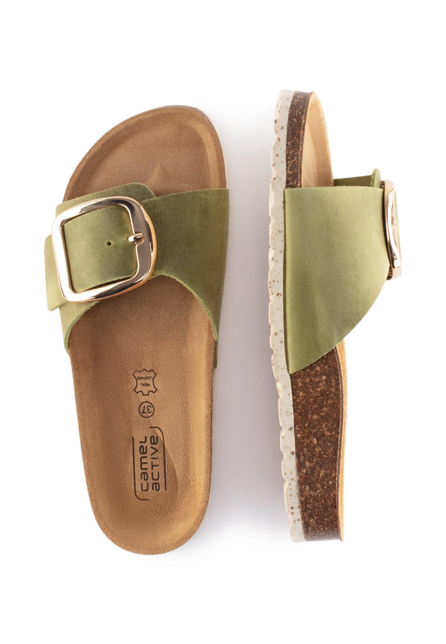 camel active Femme Tongs noir Cuir