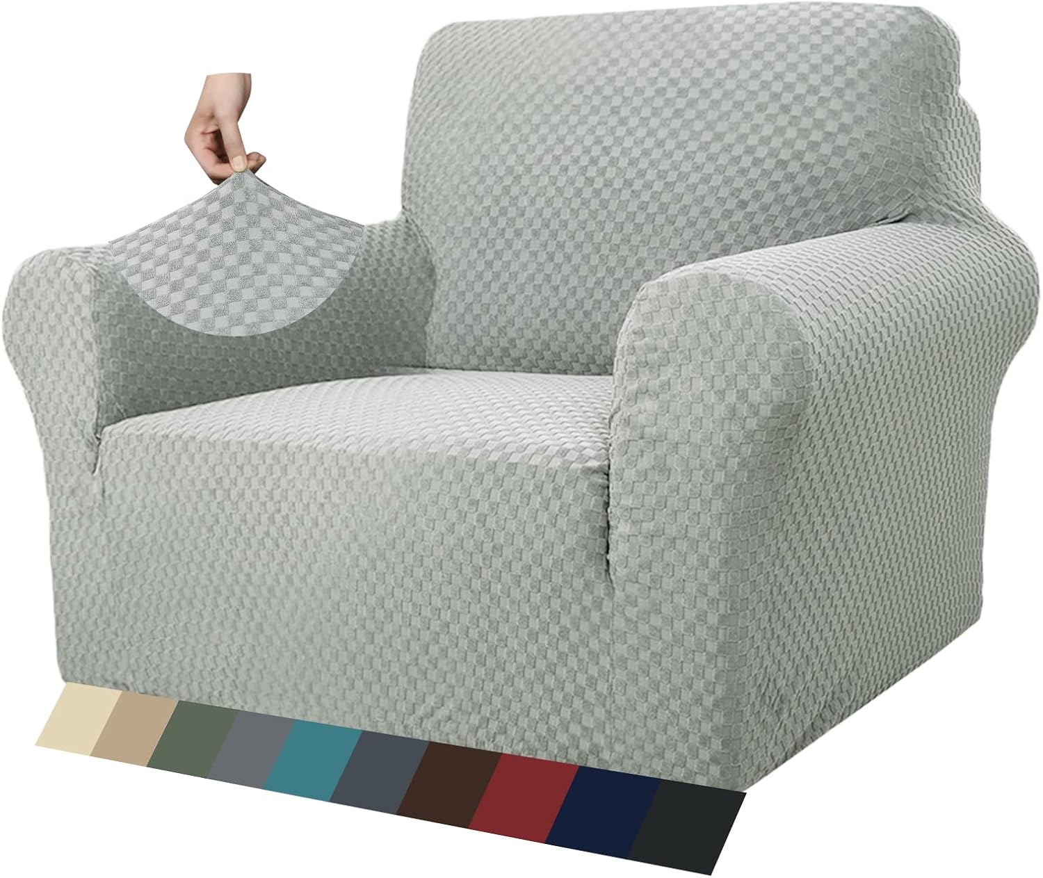 ZNSAYOTX 1 Piece Jacquard Couch Covers for 3 Cushion Couch