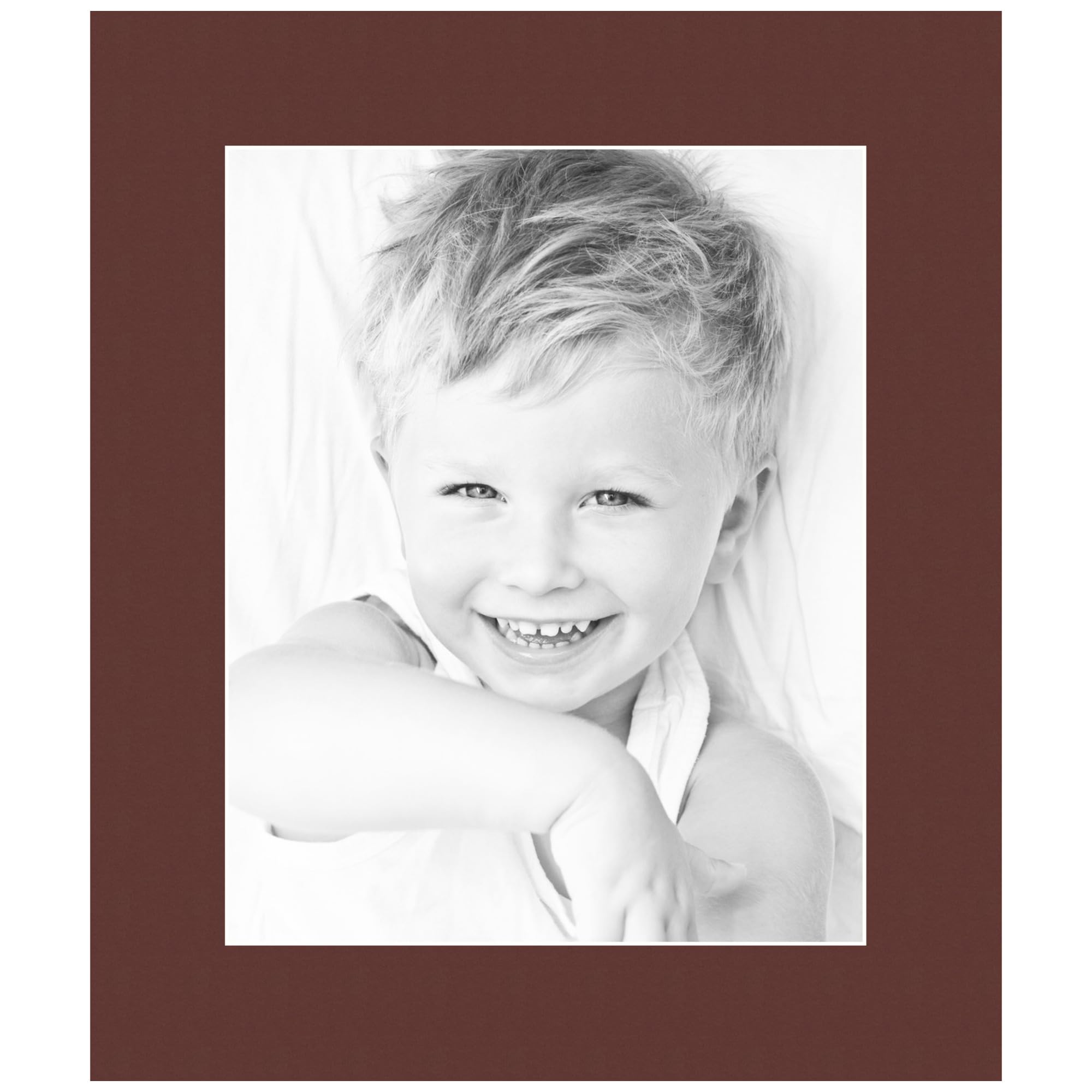 8x10 Maroon/Maroon Custom Mat for Picture Frame with 4x6 Opening Size (Mat Only, Frame NOT Included) - 5 Pack