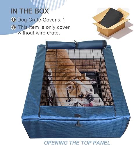 Miniatura 2 de Explore Land Funda para jaula de perro para jaula de alambre de 42 pulgadas, fundas de celosía resistentes compatibles con cajas de metal estándar
