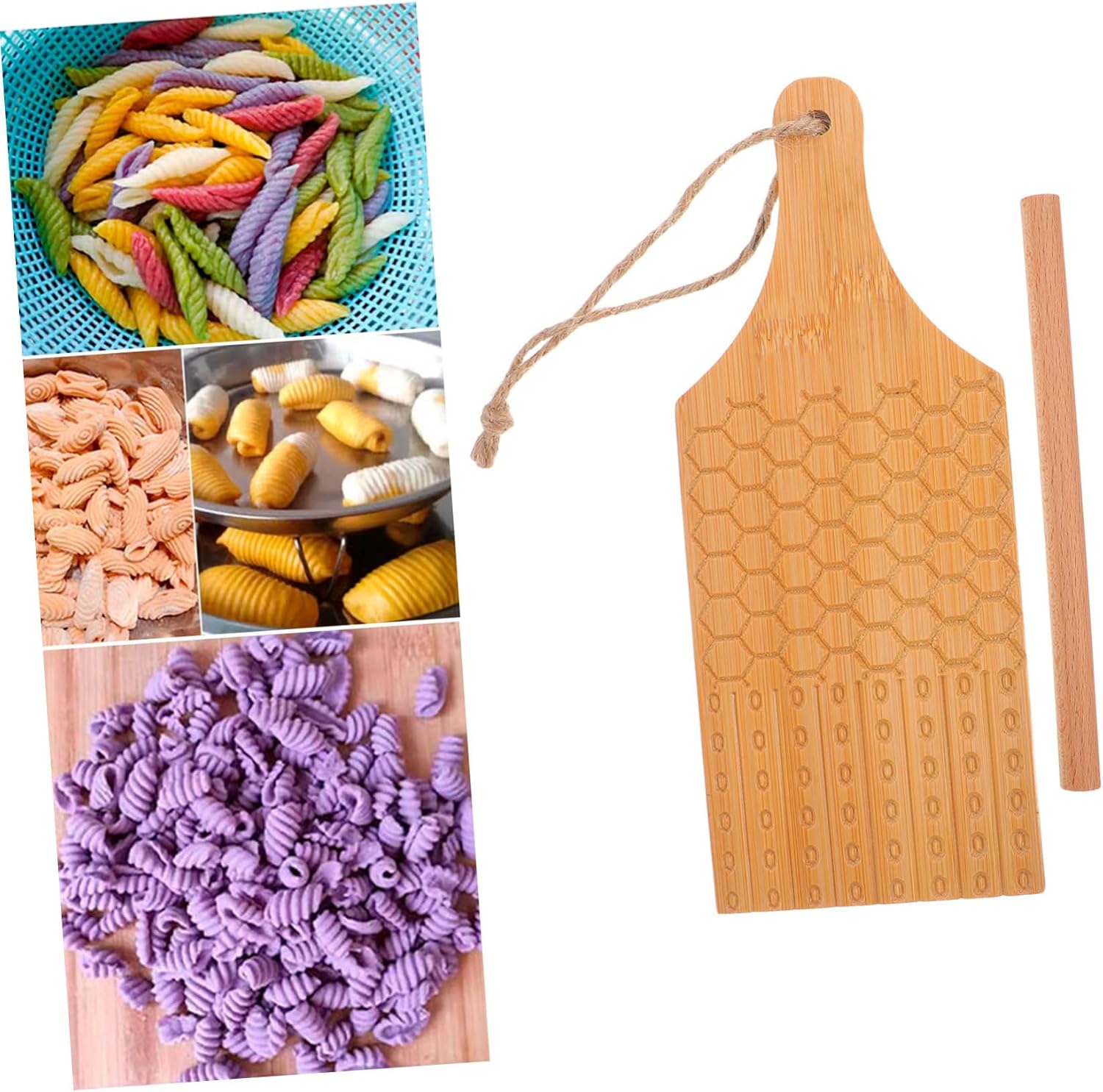 Bamboo Dough Sheeter Board Set for Pasta and Dumpling Wrappers