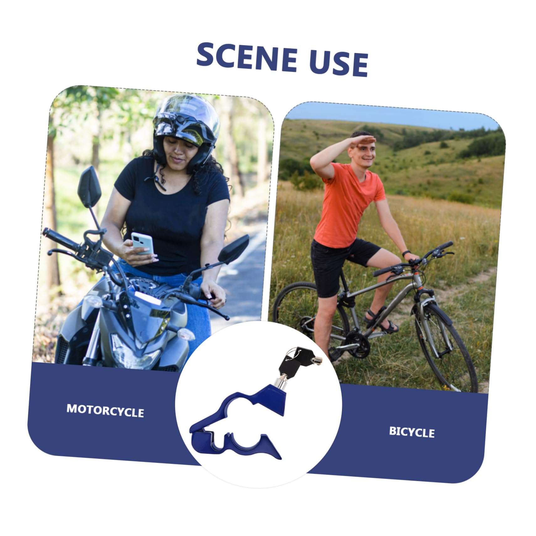 CHILDWEET Lucchetto di Sicurezza per Manubrio di Bicicletta Elettrica e Scooter, Lega di Alluminio, Blocco Acceleratore e Freno, Antifurto Facile da Usare