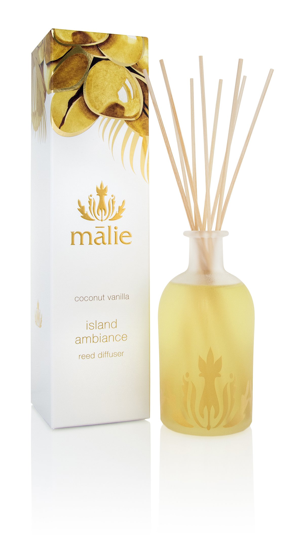 Malie OrganicsMalie Island Ambiance Reed Diffuser, Coconut Vanilla, 1.2 lb.