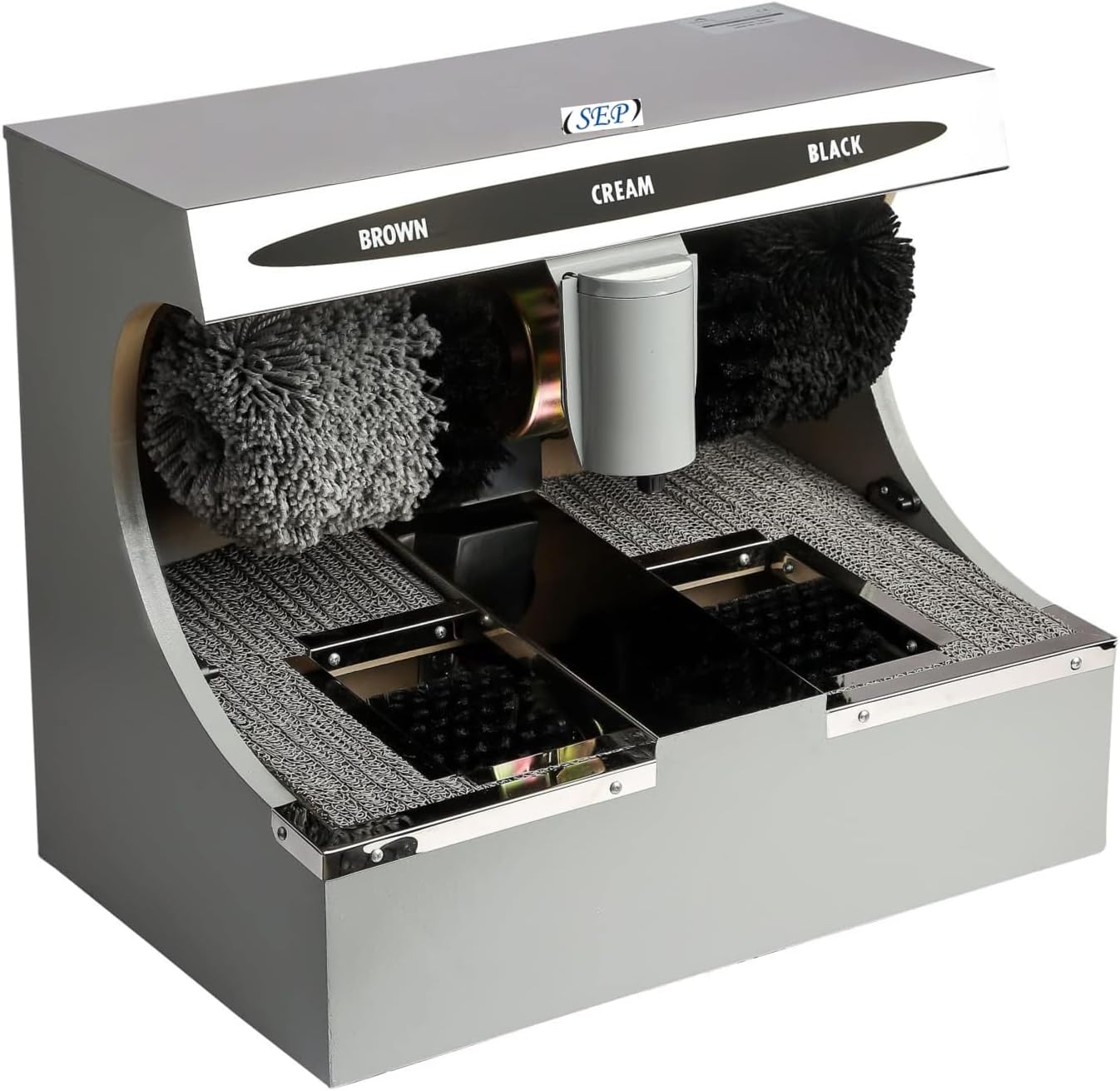 SKY Shoe Shining Machine with Sole Cleaner (Silver)