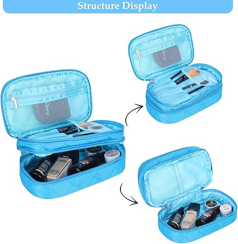 Miniatura 5 de NFI essentials Double Layer Cosmetic Storage Bag Make Up Organizer Makeup Case with Brush Compartment Travel Toiletry Makeup Kit case Pouch for