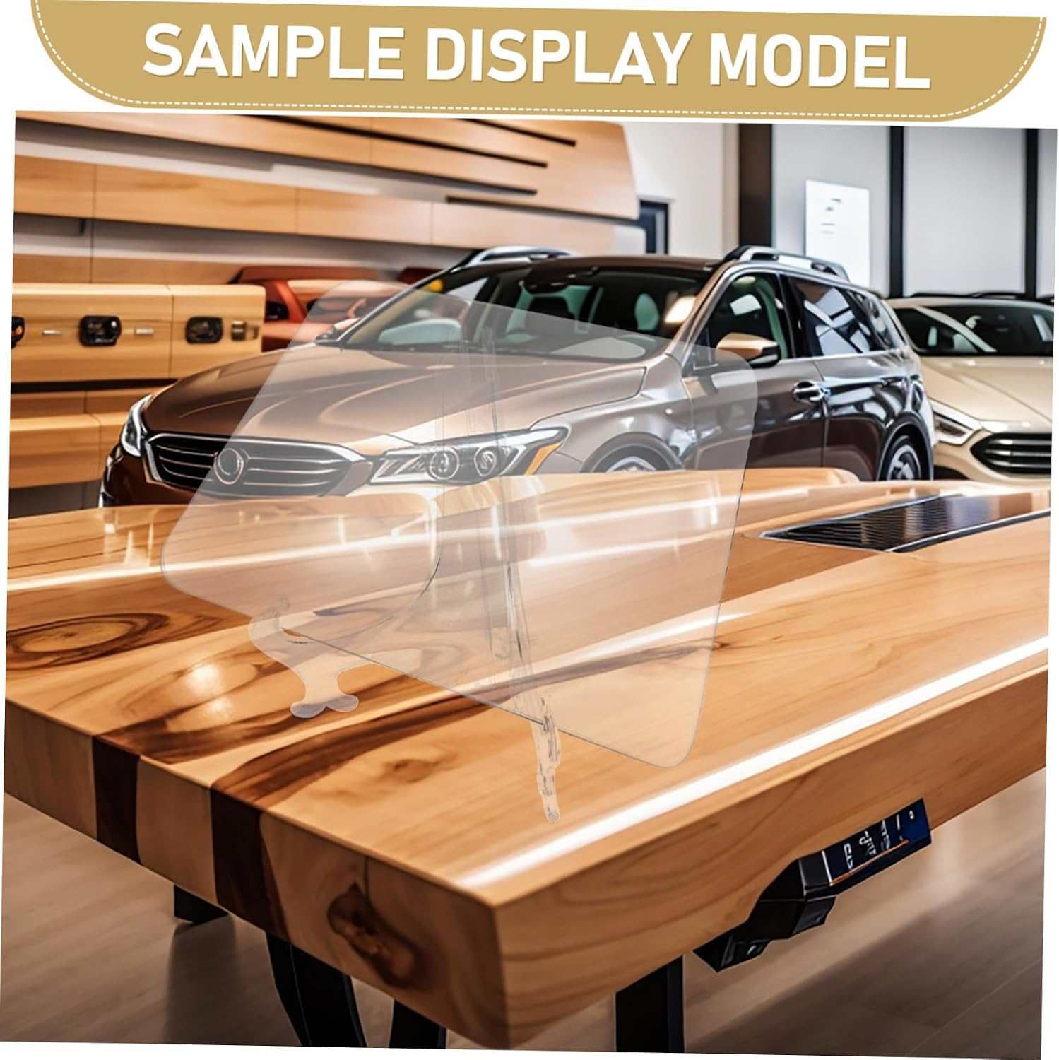 Realistic Car Windshield Model Sun Shield Display Removable High Transparency Compact for Shop