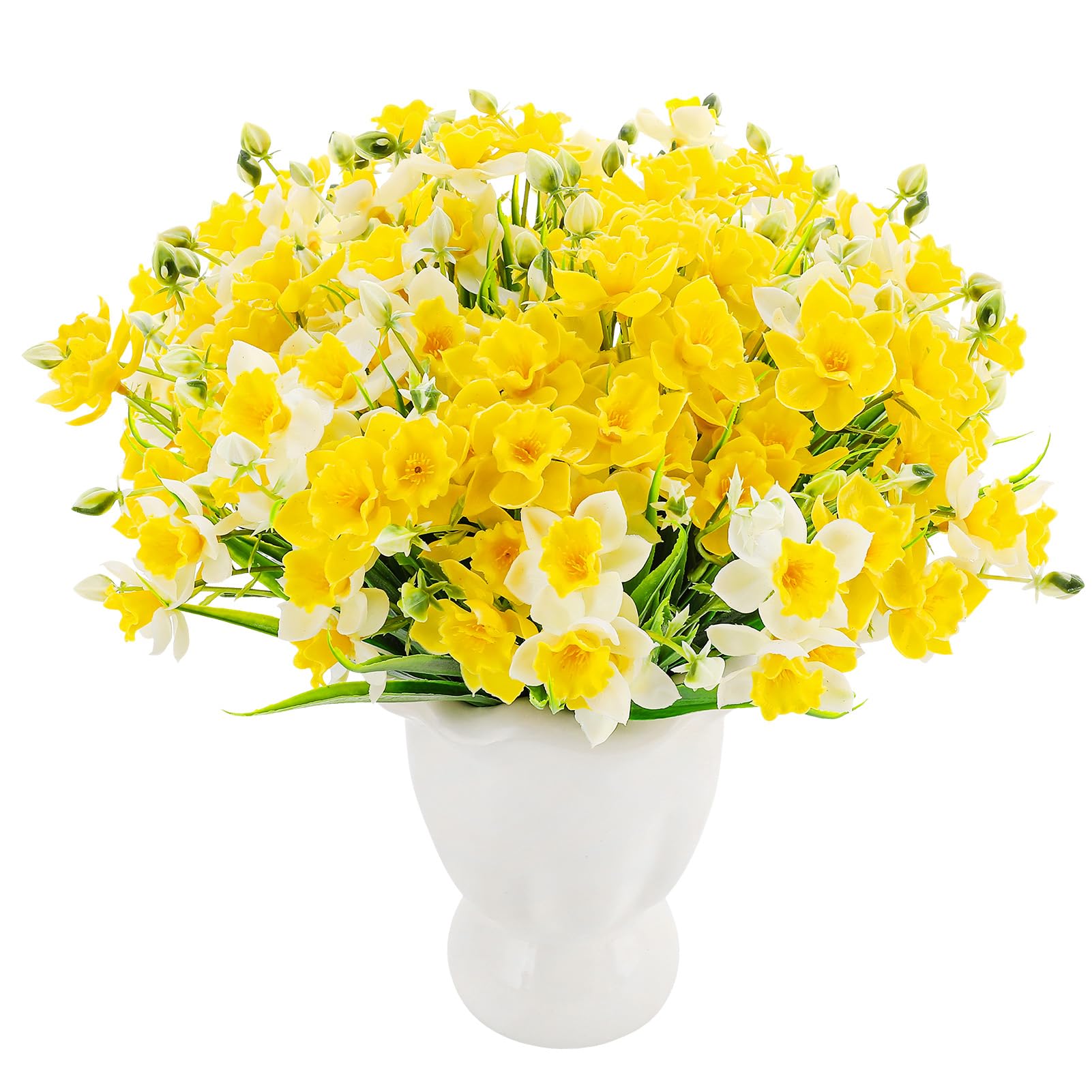 Ovveroche 12 pack artificial silk daffodils