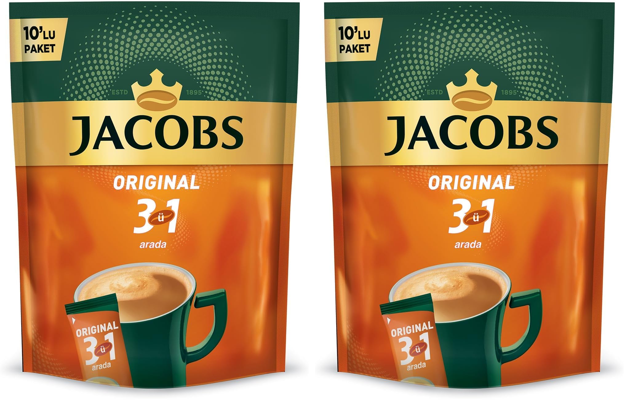 Jacobs Original 3 ü 1 arada Stick Karışım Kahve (2 paketi)