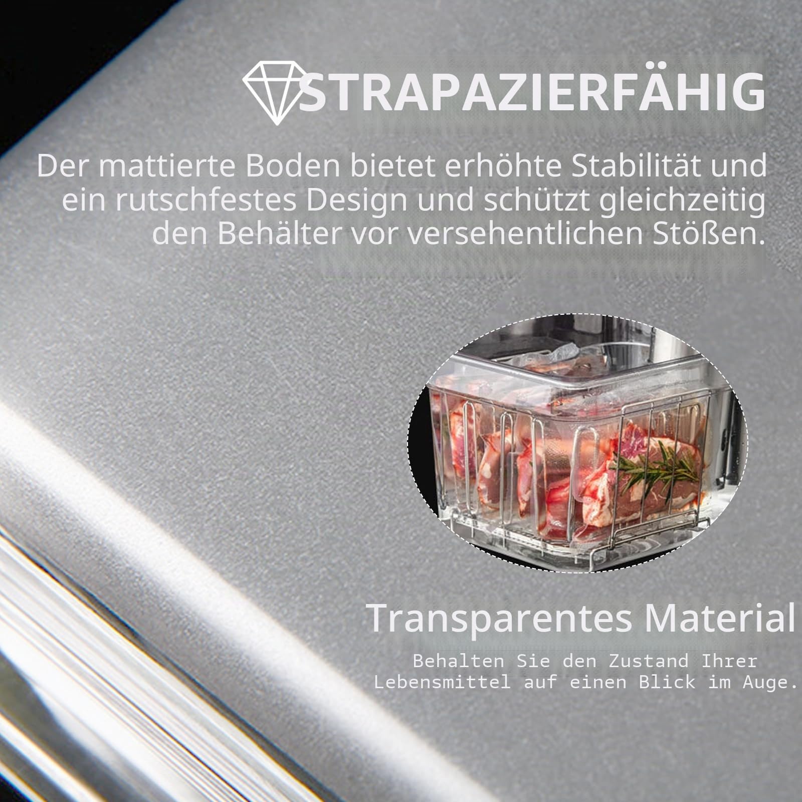 Sous Vide Behälter 12L mit Deckel und Rack Sous Vide Tools Container mit Isolierung Fassungsvermögen Slow Cooker Behälter Lebensmittelbehälter Sous Vide Zubehör für den meisten Sous Vide Kochern