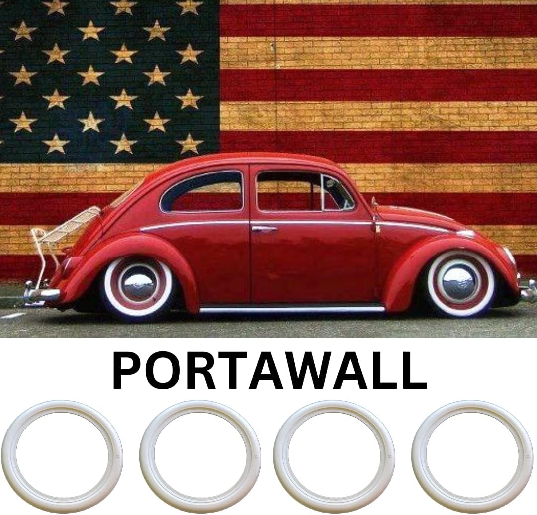 R15 x4 Car White Wall Tire Trims Mickey Insert Tyre Portawall 15 Inch