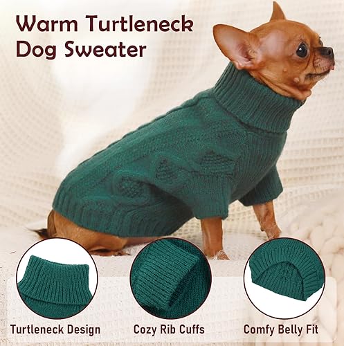 Miniatura 3 de Suéter pequeño para perro con agujero para arnés, ropa de otoño, Acción de Gracias, Navidad, cachorro, sudadera cálida de invierno para caniche de