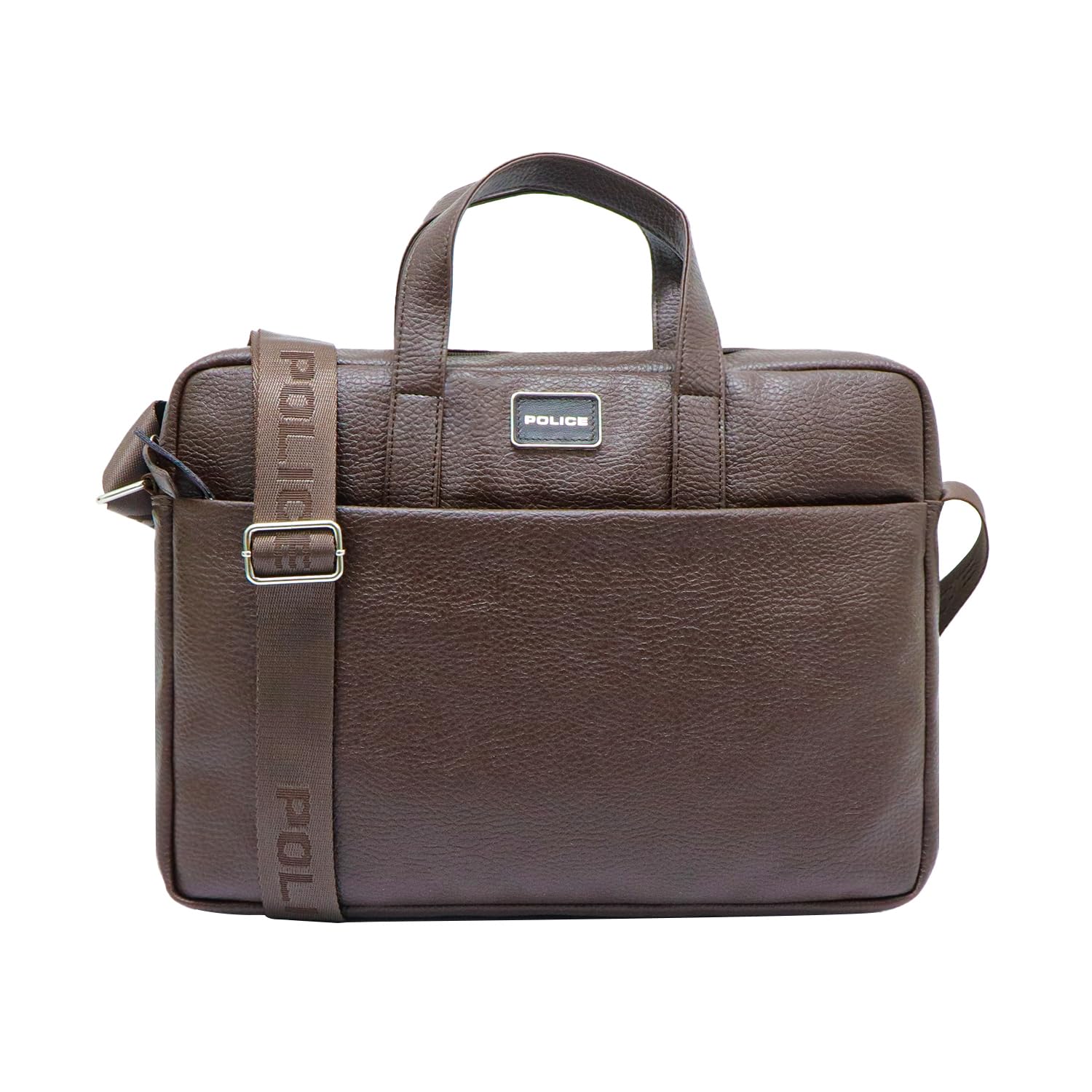 14 Inch Laptop Briefcase for Men | Premium Leather Office Messenger Bag with Padded Laptop Compartment | Front Utility Pocket & Branded Adjustable Shoulder Strap | Professional Work Bag I Brown-image-47