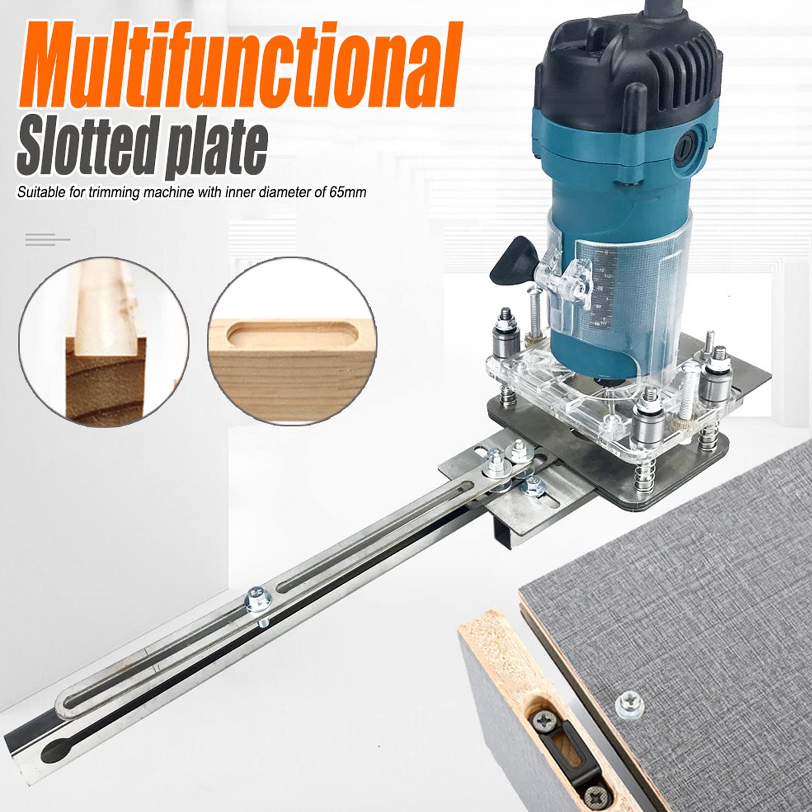 Cocoarm Fresadora de Madera Fresadora de Molduras de Acero Inoxidable y Plástico Transparente para Ranurar, Tallar y Recortar de Palma Compacta para Uso de Ensamblaje de Chapa de Tablero de Plástico