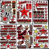 monster energy sticker rot  nasty stickers 6 Blatt Selbstklebende AUSSCHNEIDEN Aufkleber rr#Red Vinyl Motocross FÖRDERUNG MX RC GT BMX Bike Scooter + +