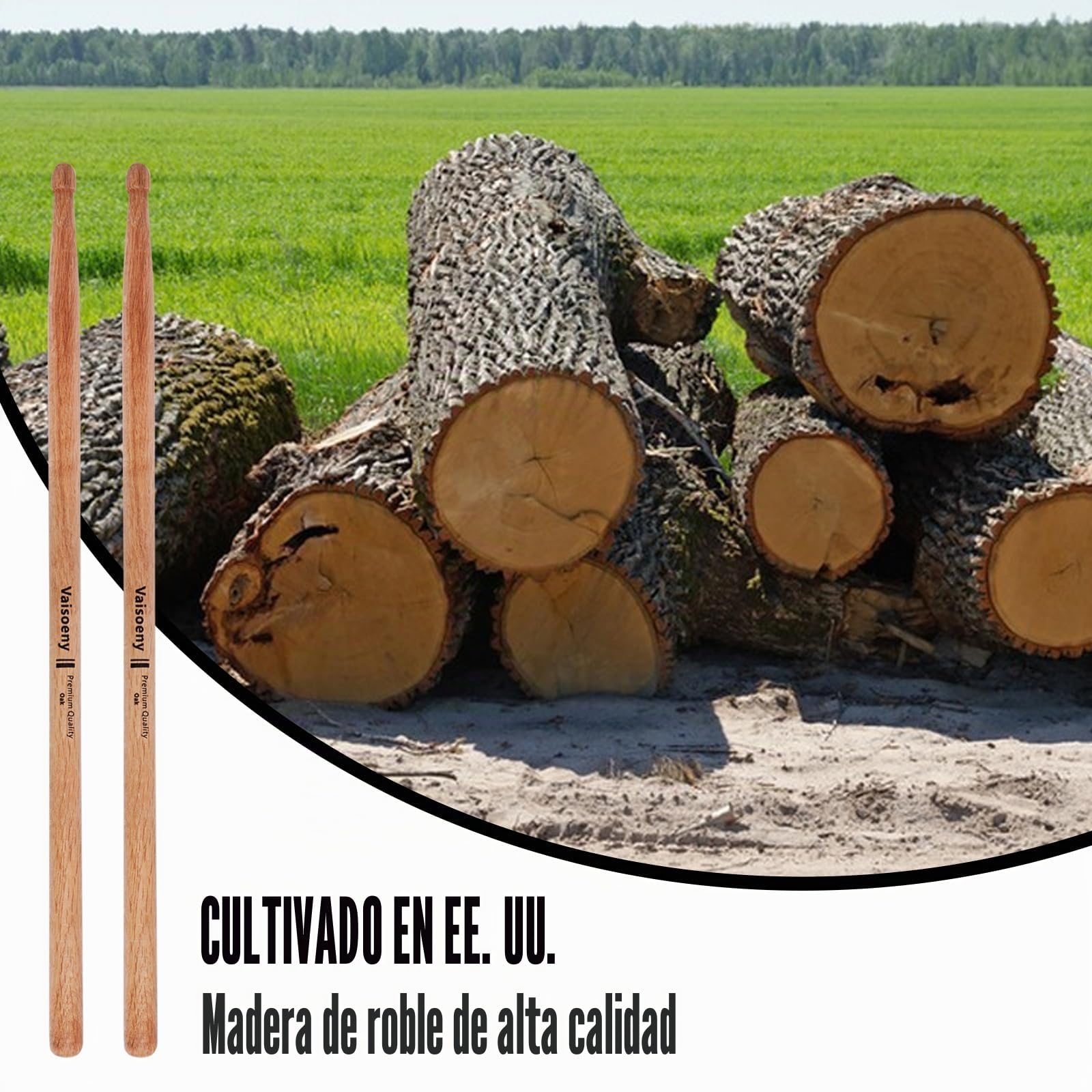 Baquetas, 5A Baquetas bateria para adultos, 12 pares de baquetas clásicas de madera de roble para niños, accesorios de percusión profesionales para instrumentos musicales