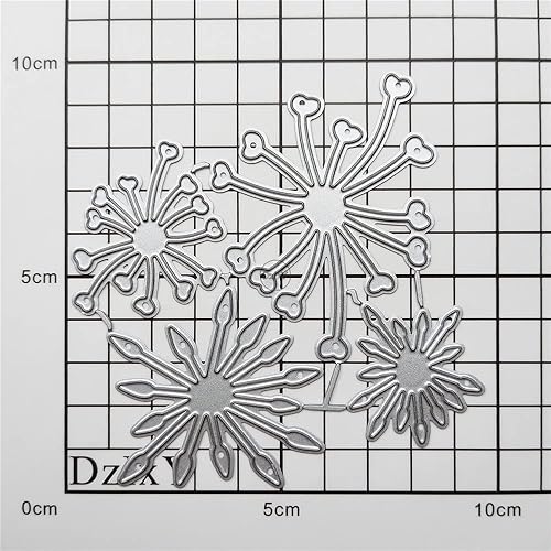 Miniatura 4 de DzIxY Estambres de flores troqueles de corte de metal para kit de fabricación de tarjetas, troquelados de papel en relieve, plantillas para máquina