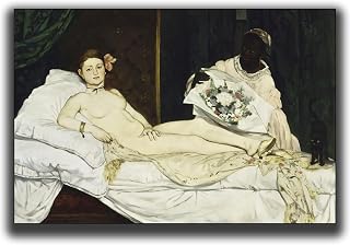 Impressionist Painter éDouard Manet Wall Art. Olympia Poster - Vintage Fine Art Oil Painting. Modern Home Decoration. Suitable for Bedroom Living Room Office Cool Wall Decoration Unframed（24x36in/60x90cm)…