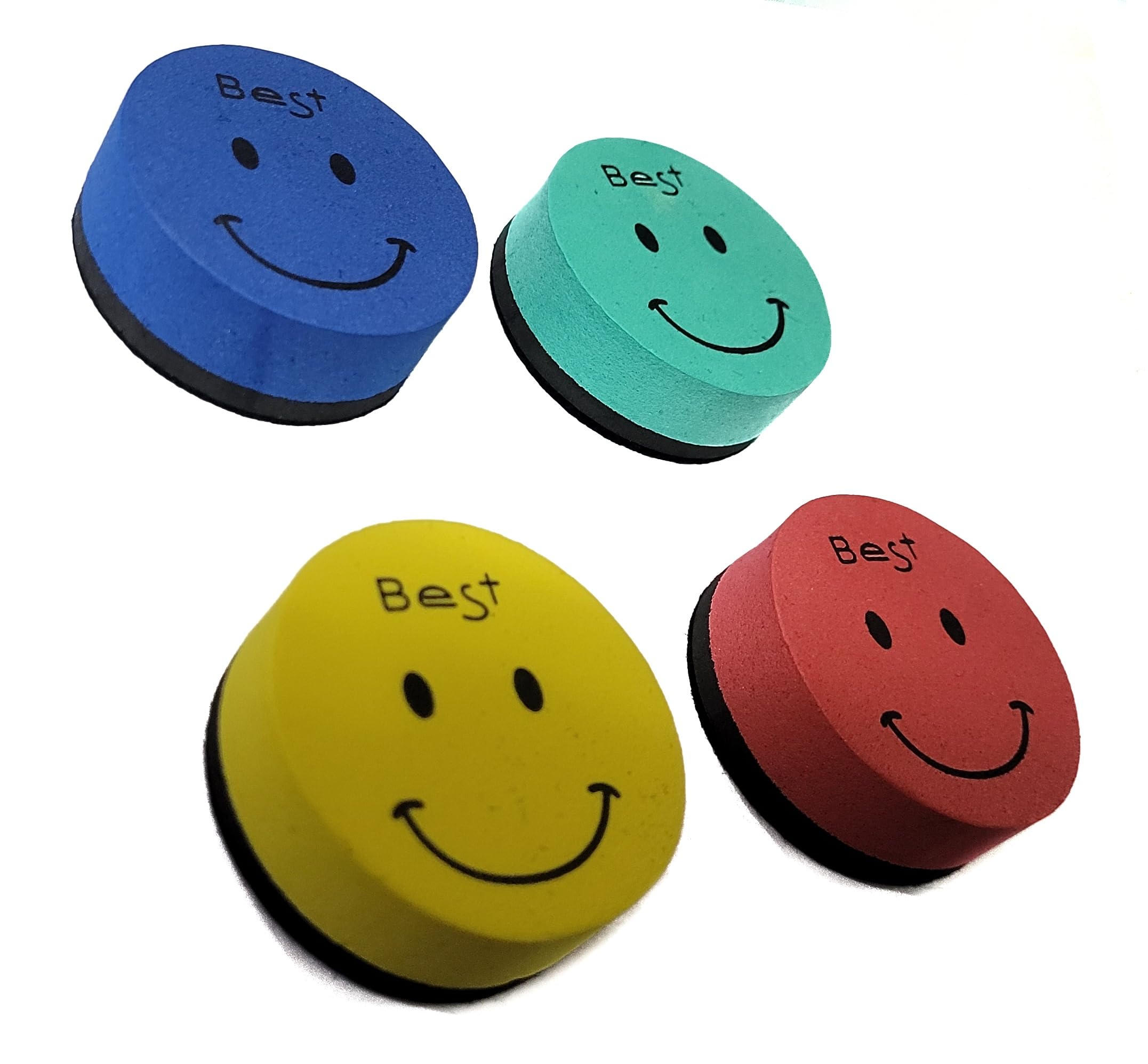 Definite Magnetic Palm Size Foam Duster for White Board Useful for Schools Tuitions Home & Institutes Palm Size | Magnetic | Smile Faces | Foam Duster (Smile Dusters, Pack of 4) (B0CVFK6QSW) Amazon Price History, Amazon Price Tracker