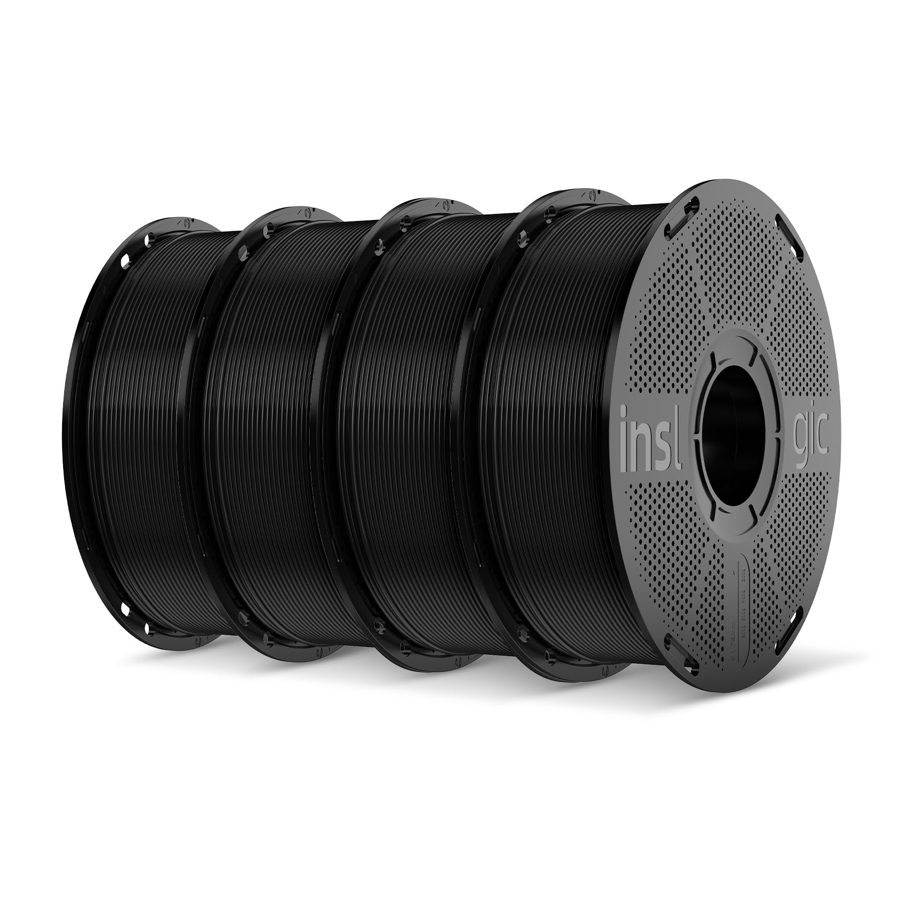 Inslogic TPU 3D Drucker Filament 1.75mm, 95A weiches TPU, flexibles 3D-Material, 4kg Bünde, langlebig und abriebfest, Maßgenauigkeit +/- 0.02mm, Schwarz