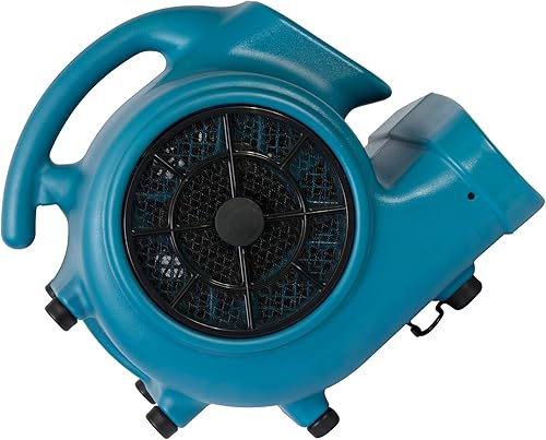 Miniatura 75 de XPOWER P-630HC Pro 1/2 HP 2800 CFM Movimiento de aire centrífugo, secadora de alfombras, ventilador de piso, soplador, mango telescópico y ruedas
