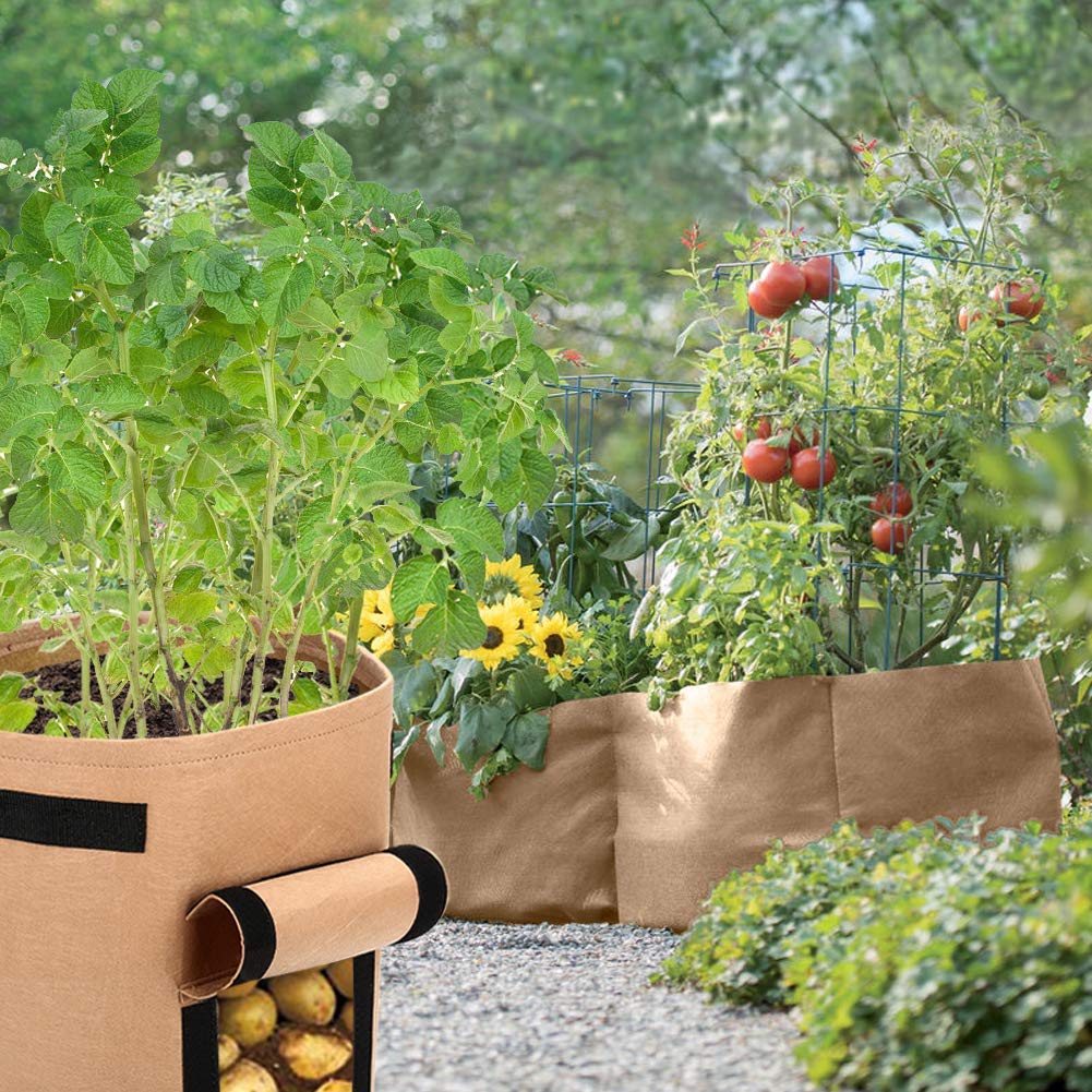 Amazon.co.jp: 7ガロン 不織布ポット フェルト プランター 植え袋