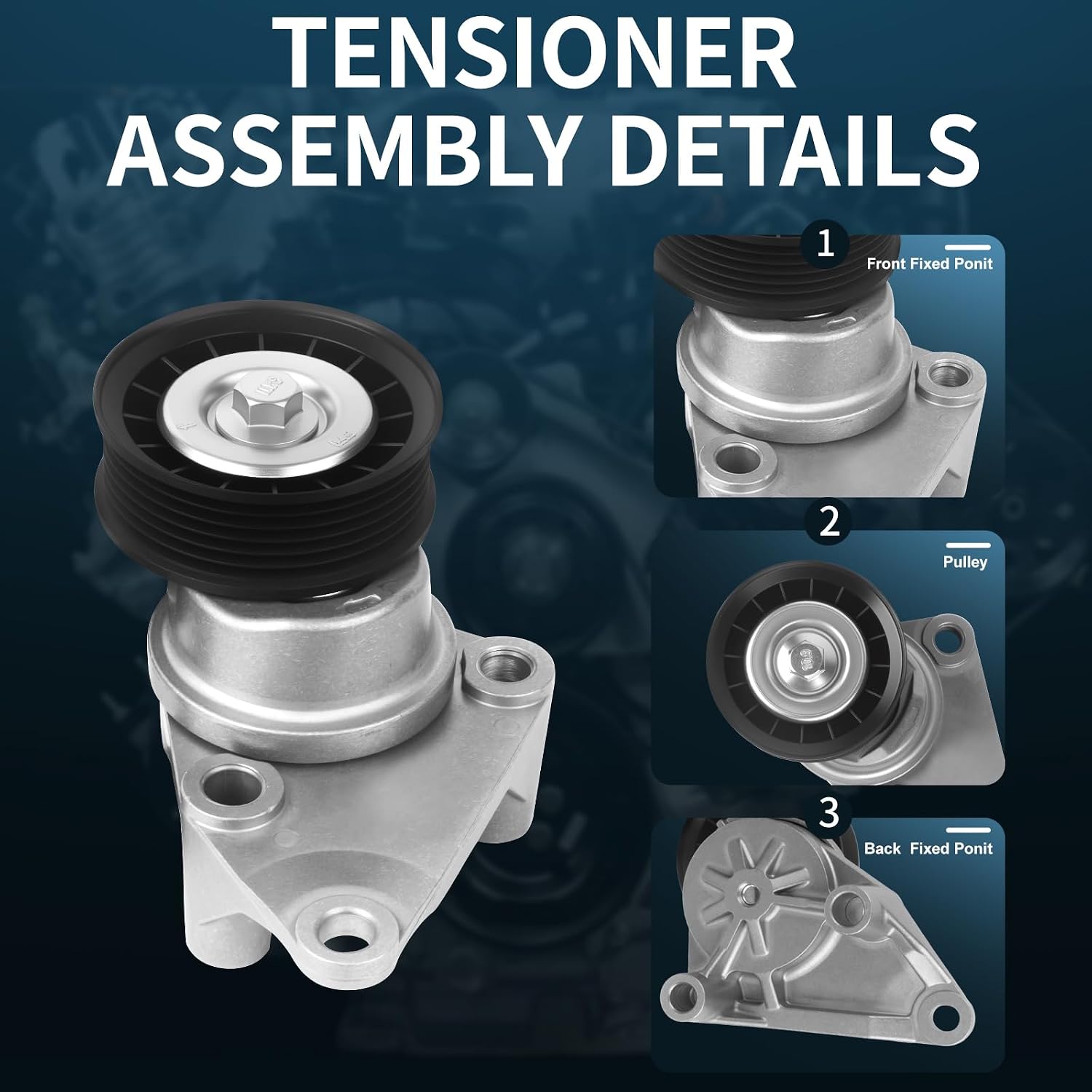 38158 Belt Tensioner Assembly with Pulley Fits Silverado & Sierra