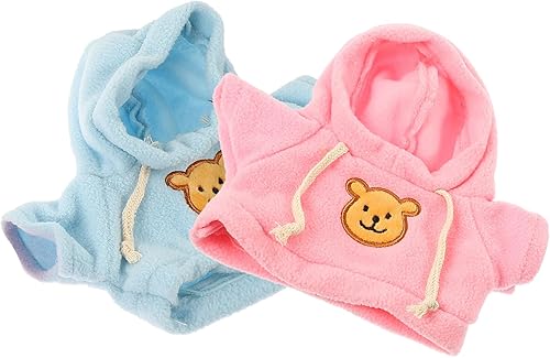 2 piezas de ropa de muñeca de felpa para niños, decoración de muñeca decorativa, ropa de animales de peluche, disfraz de muñeca para niñas, ropa de