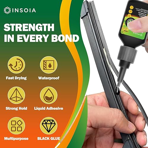 Miniatura 2 de Pegamento de goma negro, 0.71 onzas de adhesivo de goma resistente para neumáticos, tubos, zapatos, plástico, metal y proyectos de bricolaje,