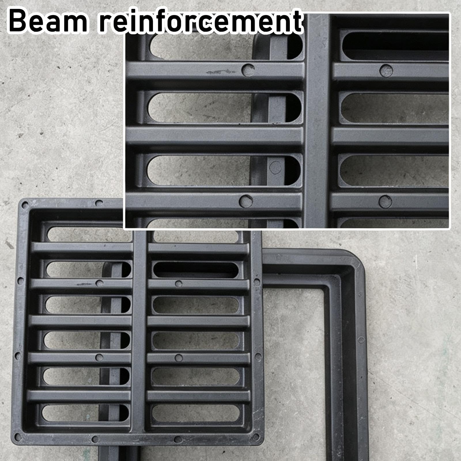 Grille de Drainage en Résine Composite avec Cadre Regard Carré Antidérapant