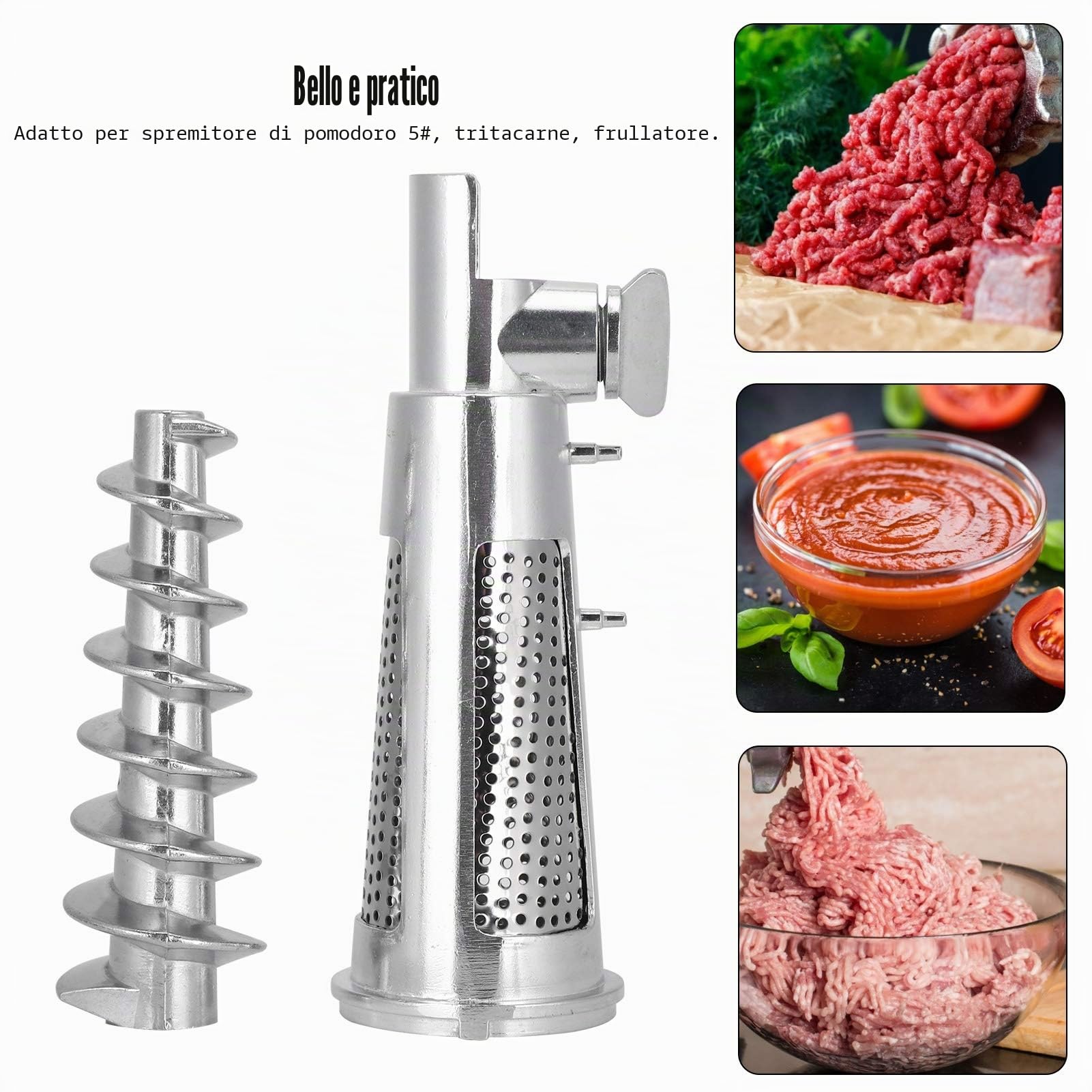 Efficiente Tritacarne Pomodoro Spremiagrumi Parti di Ricambio Staccabile Vite Albero Manicotto Del Filtro Deflettore Frutta Spremiagrumi Accessori