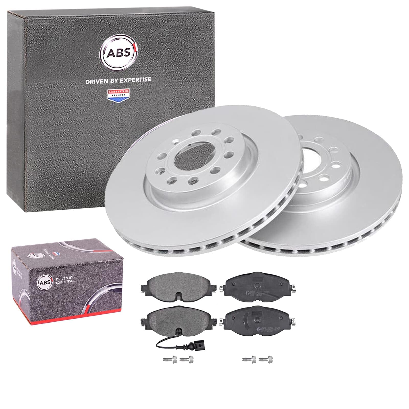ABS Bremsscheiben 312mm + Beläge vorne | 17558 + 37958 passend für Golf 8 Caddy 5 Arteon