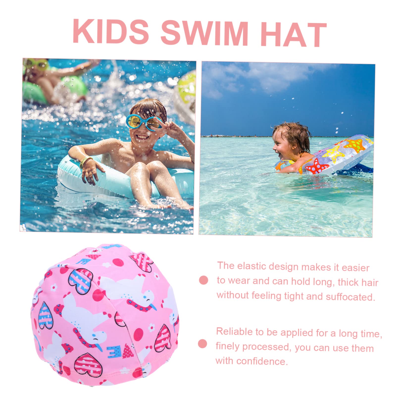 6 Pcs Cuffia Da Nuoto Cuffia Per Piscina Cuffia Elastica Per Il Nuoto Cuffia Da Nuoto Del Fumetto Cappello Per Le Donne Visiera Da Bagno Per Bambini Cuffie Per Le Donne Cappello