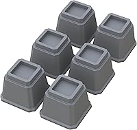 Vista 17 de Juego de 9 elevadores de cama de 3 pulgadas, elevadores de cama resistentes para marco de cama, paquete de 9 elevadores de hasta 3000 libras