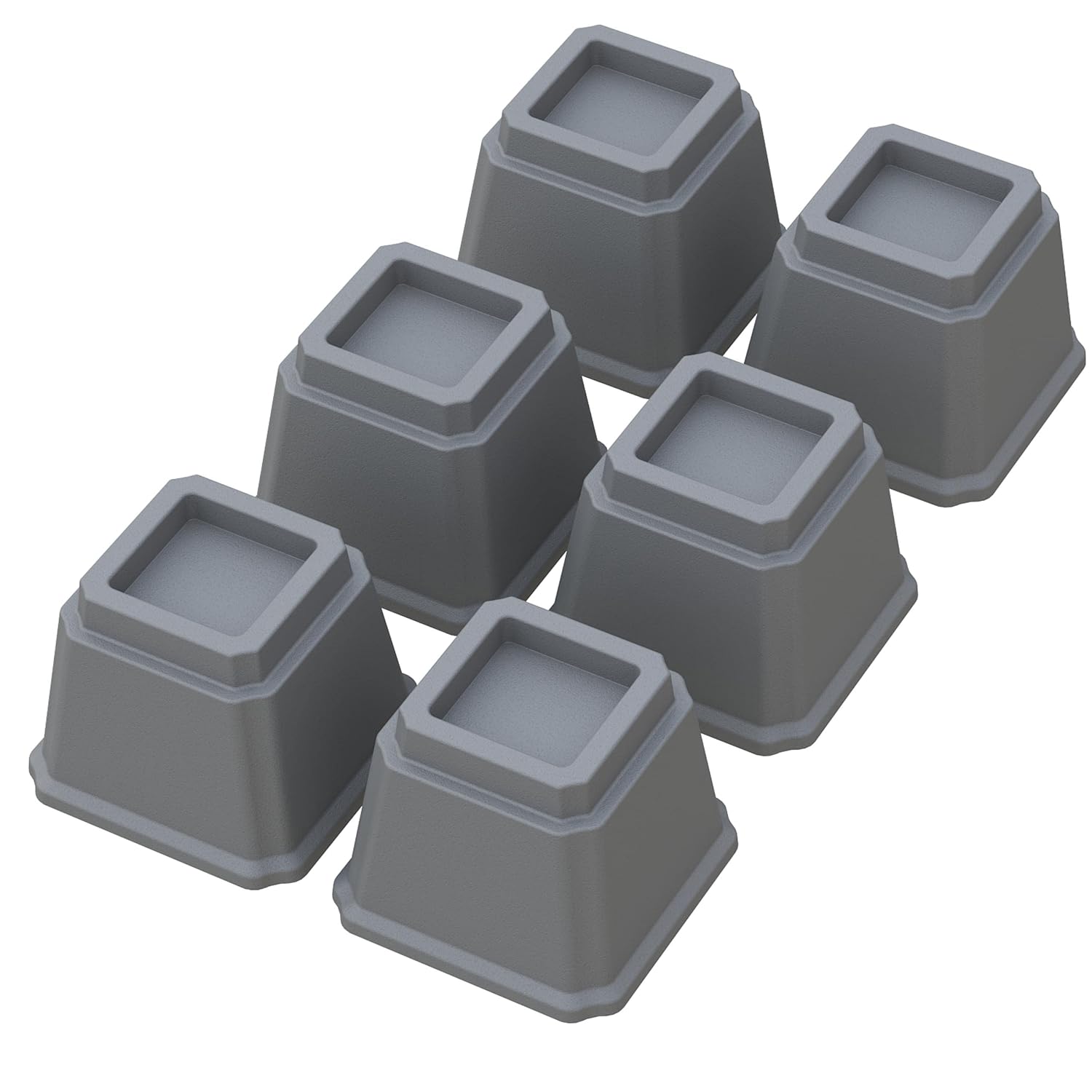 Whynonap Bed Risers 4 Inch Heavy Duty Bed Elevators, Set of 6 Lifts Up