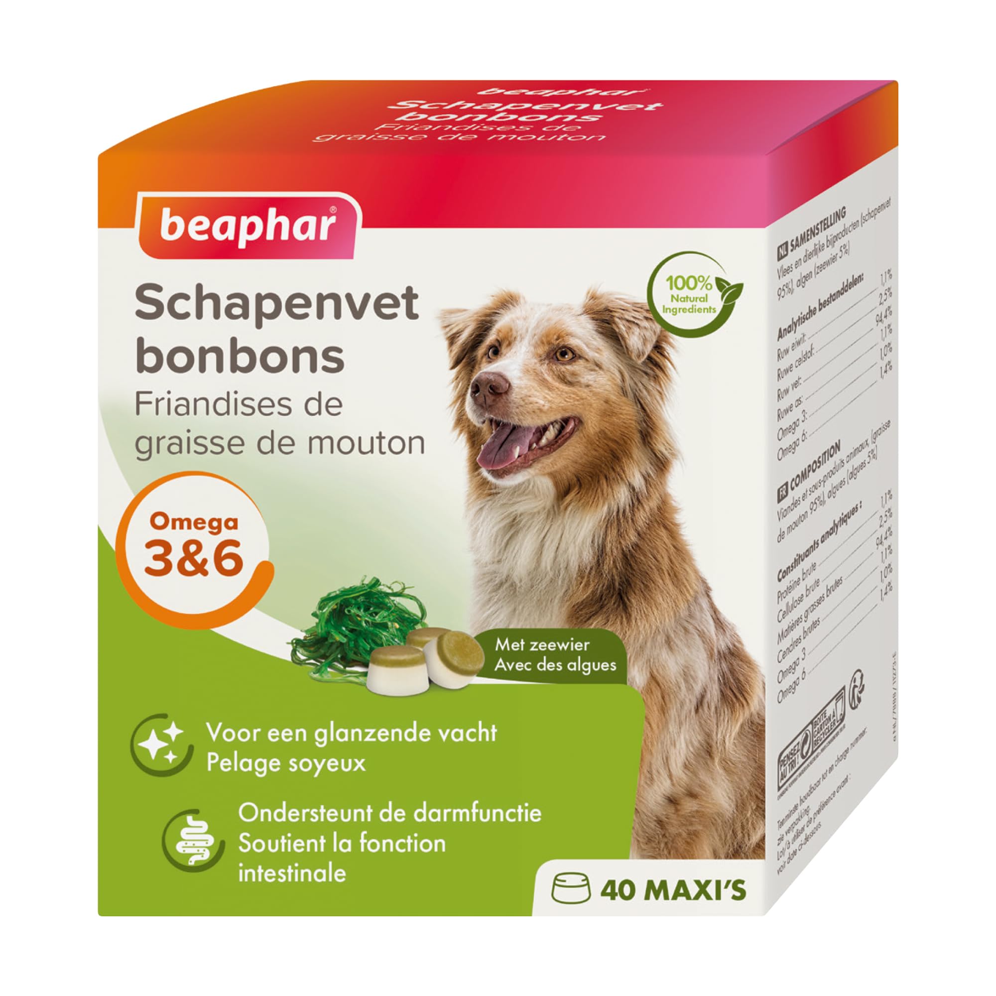 Beaphar 11273 Sheep fat Bonbons Seaweed Maxi 245 g, White — image 1