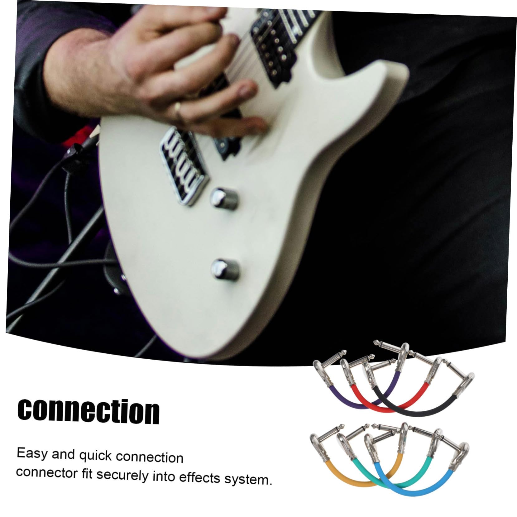 6piezas Cable Guitarra Cables De Para Guitarra y Pedales Transmisión De Sonido Estable