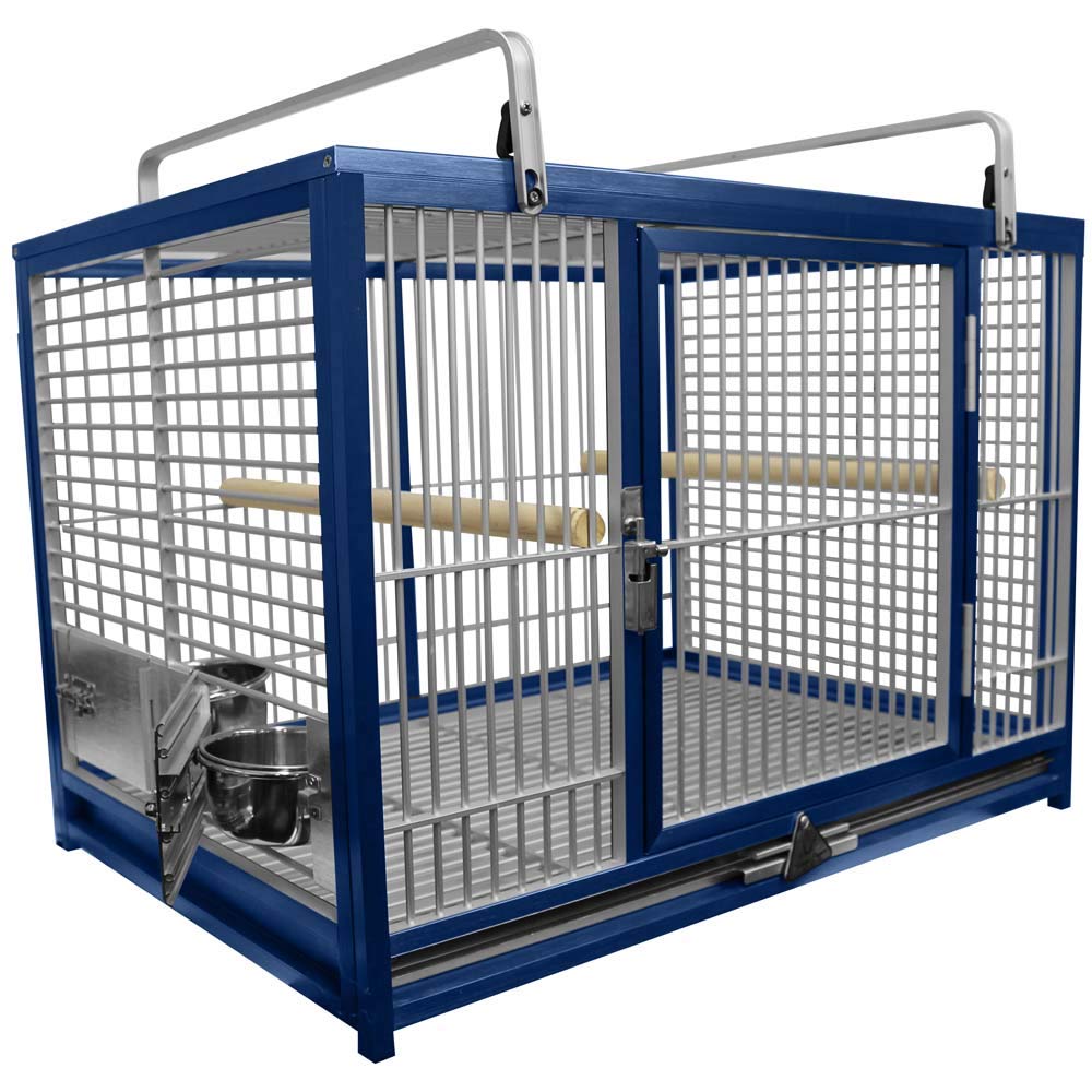 PIUMER - Transportin o Jaula de Viaje para Loros Blue Large