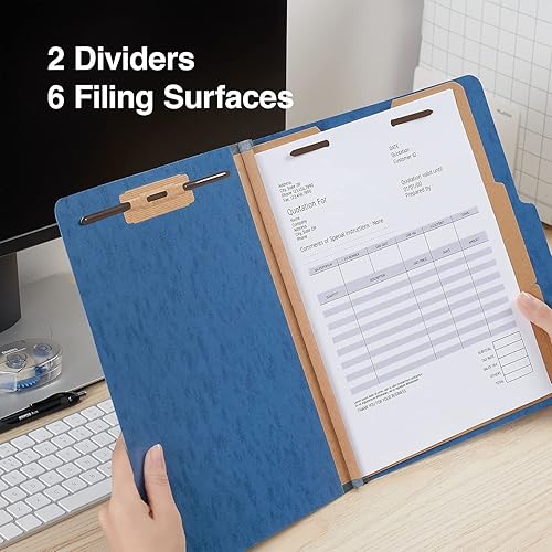 Miniatura 7 de Staples 614641 Carpetas resistentes a la humedad 25-Cut Top Tab LTR 2 Divisores Bl 10Bx