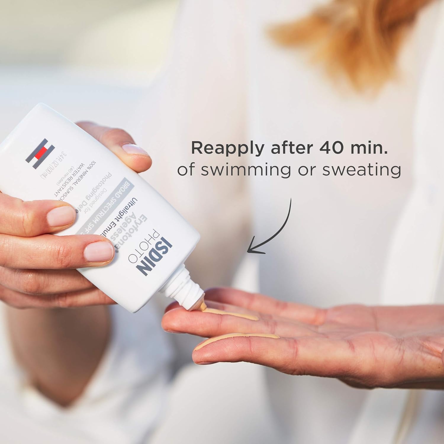 ISDIN Eryfotona Ageless Tinted Mineral Sunscreen SPF 50 Zinc Oxide 3.4 Fl. Oz. : Beauty & Personal Care